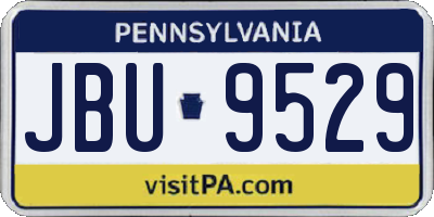PA license plate JBU9529