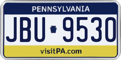 PA license plate JBU9530