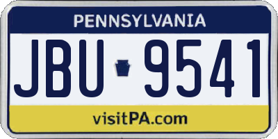 PA license plate JBU9541
