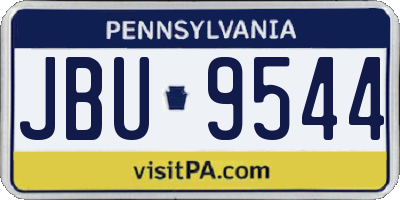 PA license plate JBU9544
