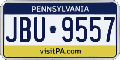 PA license plate JBU9557