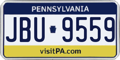PA license plate JBU9559