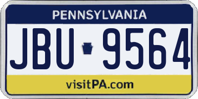 PA license plate JBU9564