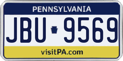 PA license plate JBU9569