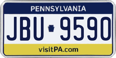 PA license plate JBU9590