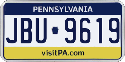 PA license plate JBU9619