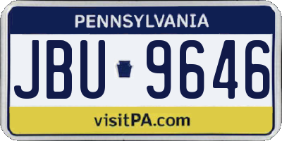PA license plate JBU9646