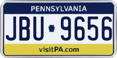 PA license plate JBU9656