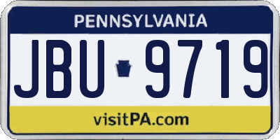 PA license plate JBU9719