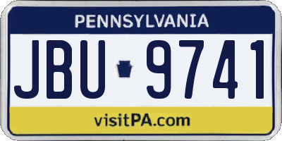 PA license plate JBU9741
