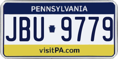 PA license plate JBU9779