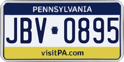 PA license plate JBV0895