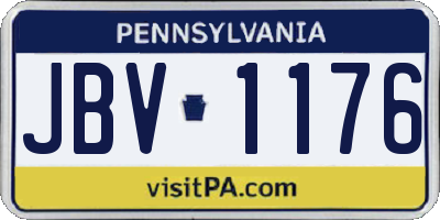 PA license plate JBV1176
