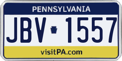 PA license plate JBV1557