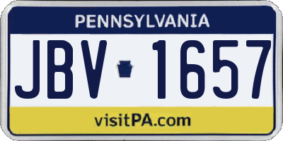 PA license plate JBV1657
