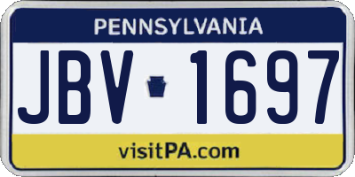 PA license plate JBV1697
