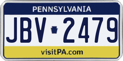 PA license plate JBV2479