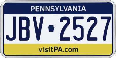 PA license plate JBV2527
