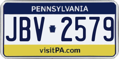 PA license plate JBV2579
