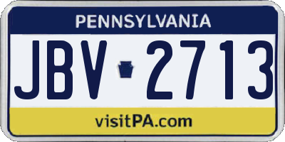 PA license plate JBV2713