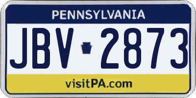 PA license plate JBV2873