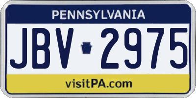 PA license plate JBV2975