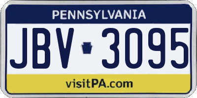 PA license plate JBV3095