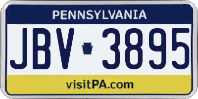 PA license plate JBV3895