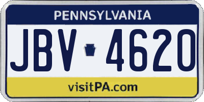 PA license plate JBV4620