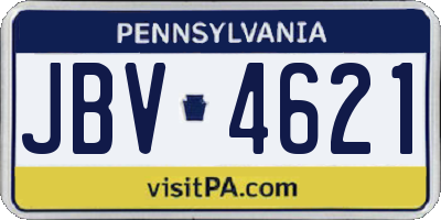 PA license plate JBV4621