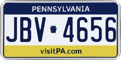 PA license plate JBV4656
