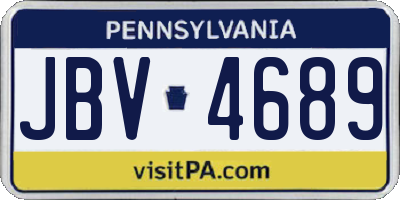 PA license plate JBV4689