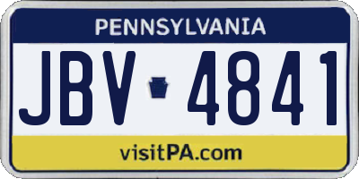 PA license plate JBV4841