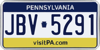 PA license plate JBV5291