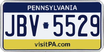 PA license plate JBV5529