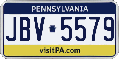 PA license plate JBV5579