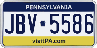 PA license plate JBV5586
