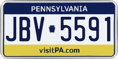 PA license plate JBV5591