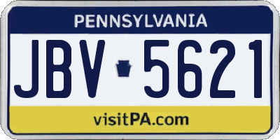 PA license plate JBV5621