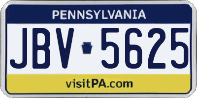 PA license plate JBV5625