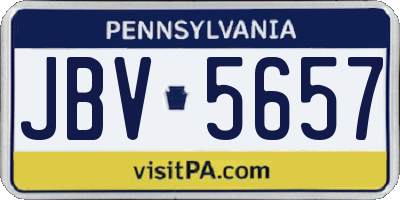 PA license plate JBV5657