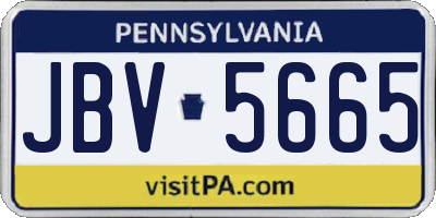 PA license plate JBV5665
