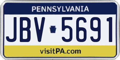 PA license plate JBV5691