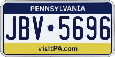 PA license plate JBV5696