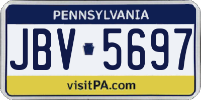 PA license plate JBV5697