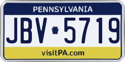 PA license plate JBV5719