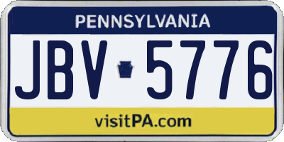 PA license plate JBV5776