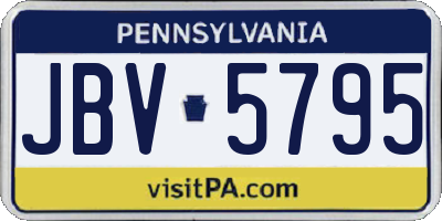 PA license plate JBV5795