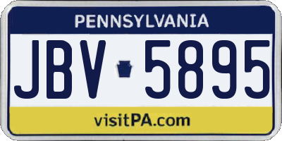 PA license plate JBV5895