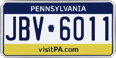 PA license plate JBV6011
